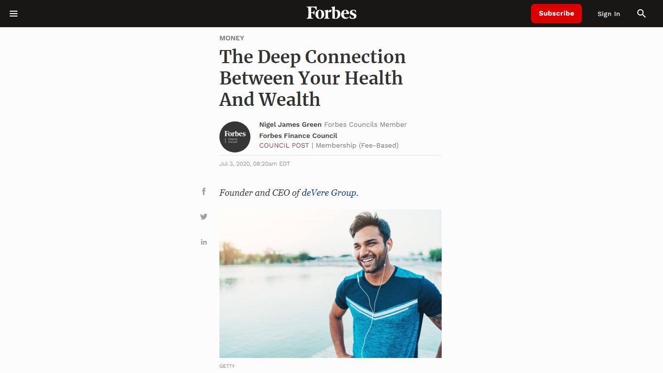 The Deep Connection Between Your Health And Wealth - Forbes